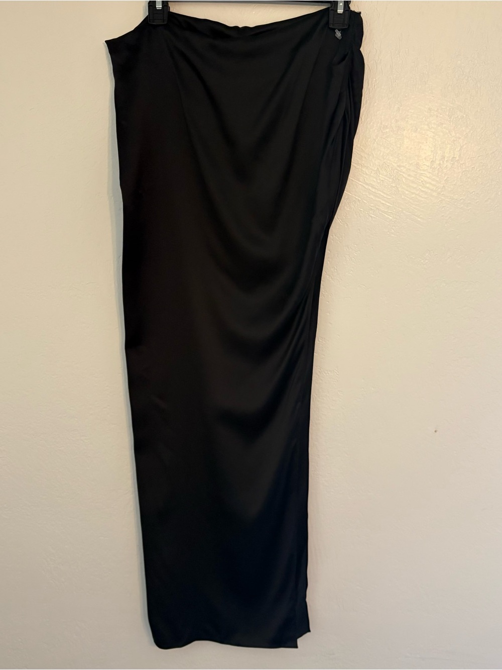SIR Black Satin Maxi Skirt